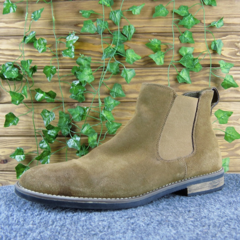 Bruno Marc Mens Urban 06 Tan Suede Leather Chelsea Ankle‎ Boots Size 9.5